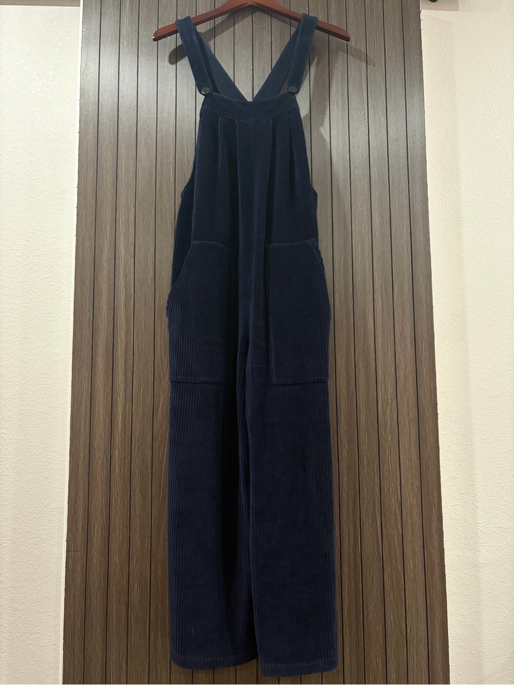 Madewell Texture & Thread Navy Corduroy Jumpsuit | Size Medium - Picture 2 of 6